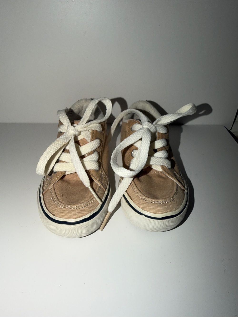 U.S. Polo Assn. Kids Tan Canvas Sneakers with White Laces